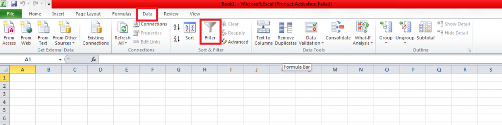 Filter in MS Excel