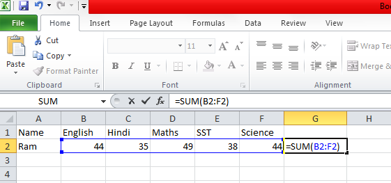 Functions in MS Excel