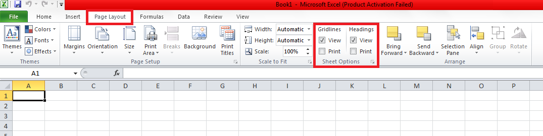 How To Hide Gridlines In Excel Worksheet