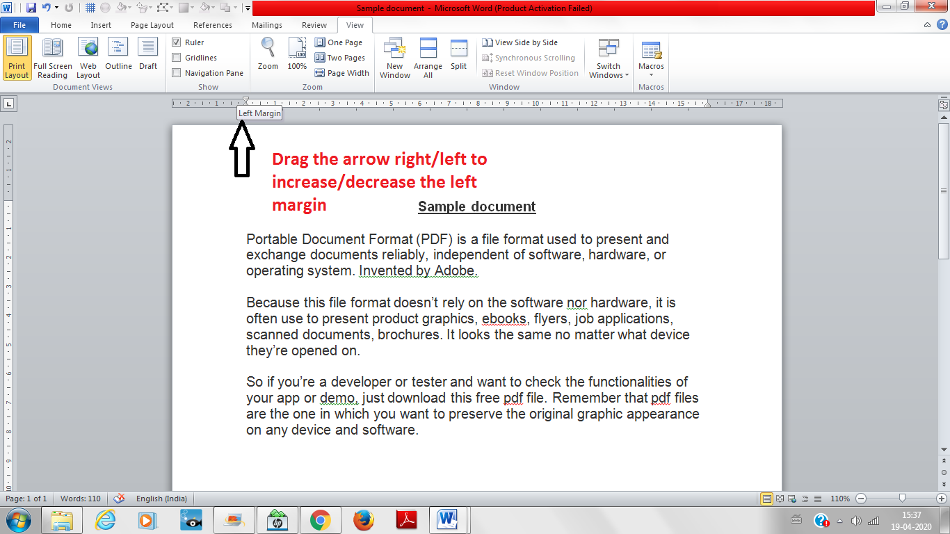 how do i put a vertical ruler in a word document in mac