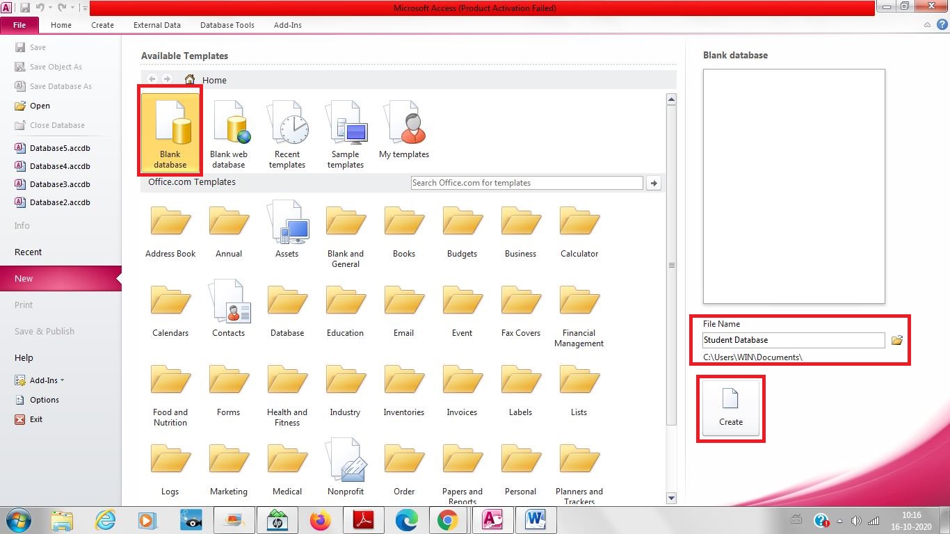 Introduction to Database and MS-Access