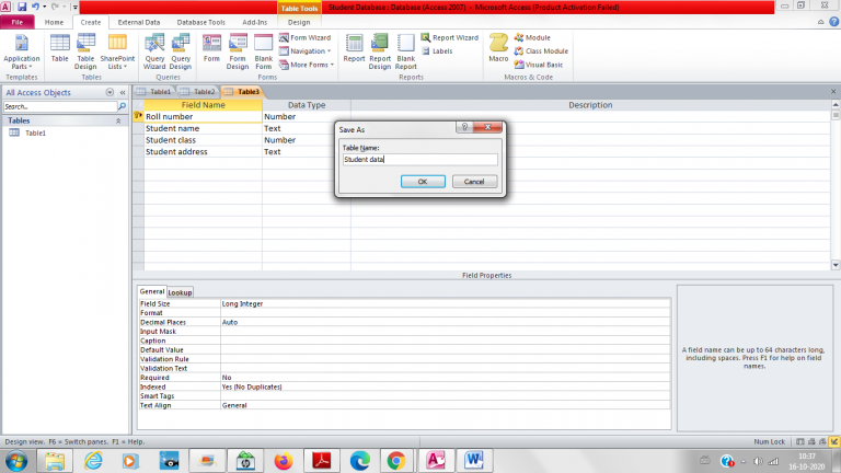 Introduction to Database and MS-Access